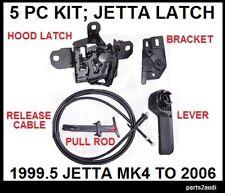 Hood Latch Hood Lock Release Pull Rod Cable 5 Pc Kitfits 99.5-06 Jetta Mk4