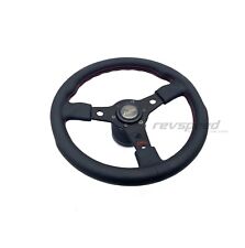 Volvo 240 242 244 Luisi Racing Steering Wheel Black Leather With Hub Kit 350mm