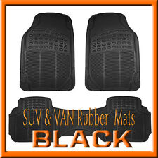 Fits Honda Odyssey All Weather Semi Custom Black Rubber Floor Mats 3pcs