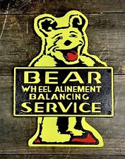 Bear Wheel Alinement Balancing Service Cast Iron Wall Sign 13.5 X 10