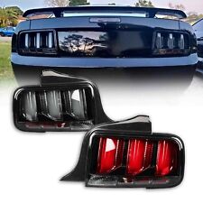 Tail Lights Wsequential Led Lamps For 05-09 Ford Mustang Rear Brake Smoked Tube