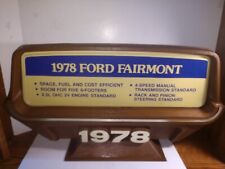 Plastic 1978 Ford Fairmont Dealership Promotional Double Sided Sign Great Shape