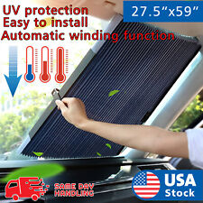 Aluminum Foil Automatic Retractable Window Car Front Windshield Sun Shade Visor