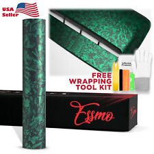 Essmo Pet Marble Forged Matte Carbon Fiber Emerald Green Car Vehicle Vinyl Wrap