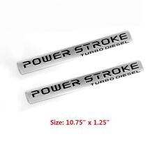 2x Oem Powerstroke Emblem Turbo Badge Fits F250 F350 6.0l 6.7l 7.3l Chrome