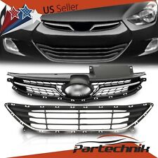 For 2011 2012 2013 Hyundai Elantra Sedan Front Upper Lower Grille Grill Assembly