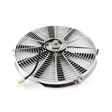 16 Reversable 12v Radiator Electric Thermo Fan Chrome
