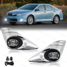 Pair For 2012-2014 Toyota Camry With Bulbs Led Fog Lights Bumper Lamps