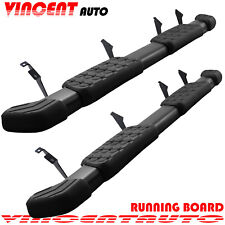 Side Step 5in Nerf Bar Black Running Boards 2007-2021 For Toyota Tundra Crew Max