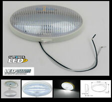 16 Led Rv Oval Porch Utility Light With Onoff Switch Clear Lens White Base