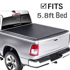 5.8ft Soft Roll-up Tonneau Cover Truck Bed For 2007-2023 Silverado Sierra 1500