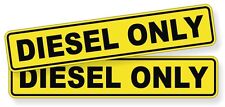 Pair Of Diesel Only Vinyl Stickers Decals Labels Safety Truck Oil Gas Fuel