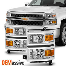 Fit 2014-2015 Chevy Silverado 1500 Headlights Leftright 14 15 Lights Lamps