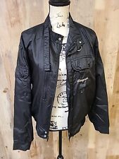 Vintage Mens Snap-on Tool Black Satin Jacket Size M Windbreaker Retro Old Coat
