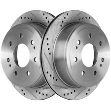 Disc Brake Rotor For 2006-2008 Lincoln Mark Lt Rear Drilled Slotted Set Of 2