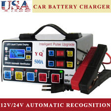 500a Heavy Duty Smart Car Battery Charger 12v24v Automatic Pulse Repair Trickle