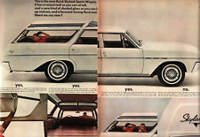 1964 Buick Skylark Sports Station Wagon 383 Wildcat V-8 2-page Vintage Print Ad