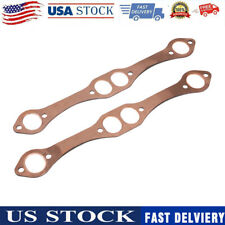 For Chevy 305 350 383 Reusable Sbc Oval Port Copper Header Exhaust Gaskets Us