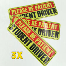 Car Bumper Sticker Decal Student Driver Magnet Car Signs Please Be Patient Trim