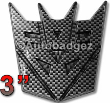 New Transformers Decepticon Decepticons 3d Adhesive Badge Emblem Carbon Fiber 3