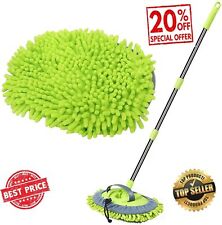 Microfiber Car Wash Brush Cleaning Mop Auto Truck Long Handle Extension...