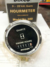 Hourmeter Dixco Dixson 9-28 Volt Quartz Hourmeter Non-illuminated Model 200 New