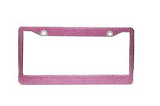 All Pink Bling Glitter Crystal Rhinestone License Plate Frame Car Truck Auto
