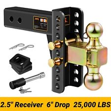 Xpe Trailer Hitch Fits 2.5 Inch Receiver 6 Inch Adjustable Drop Hitch 25000lbs