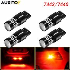 4x Auxito 7443 7440 Red Led Brake Tail Stop Signal Light Bulbs Canbus Error Free