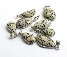 Wholesale Lot Jewelry Natural Panther Jasper Gemstone 925 Silver Plated Pendants