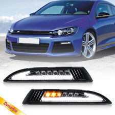 Smoke Led Daytime Running Light Sequential Turn Signal For 08-13 Vw Scirocco Iii