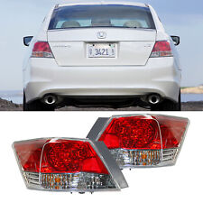 Pair Chrome Halogentail Lights Assembly Wbulbs For 2008-2012 Honda Accord Sedan