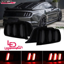 Black Smoked Tail Lights For 2015-2023 Ford Mustang Led Sequential Brake Lamp