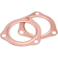 2pcs 3 Copper Header Exhaust Collector Gaskets Flanges Universal 3 Bolt New