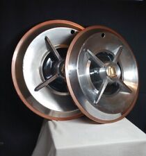 Two Vintage Oem 1957 Dodge Lancer Spinner 14 Hubcaps With Copper Colored Edge