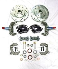 Mustang Ii 2 Drop Front Disc Brake Kit Drilled Chevy Rotors W Wilwood Calipers