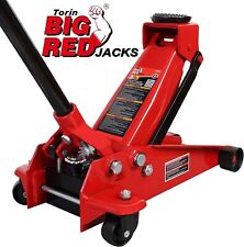 Big Red Hydraulic Floor Jack With Single Quick Lift Piston Pump 3 Ton Red