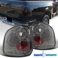 Fits 1997-2003 Ford F150 F-150 Flareside Tail Lights Rear Brake Lamps Pair Smoke