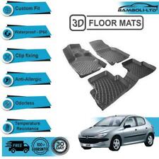 3d Molded Interior Car Floor Mat For Peugeot 206 Black