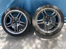 Mercedes R230 Sl Sl65 Cls55 Amg 2 Front Wheels And Tires Package Pair Set