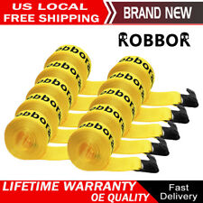 10pcs 4x30 Winch Straps Yellow Wflat Hook Wll 5400 Flatbed Tie Down Strap