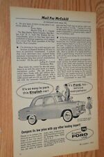 1958 Ford Anglia Original Vintage Advertisement Print Ad 58