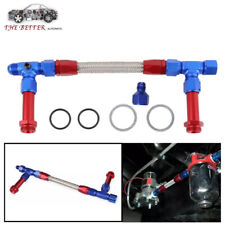 Braided An8 Dual Feed Carb Fuel Line Double Pump For 4150 Holley Carburetor