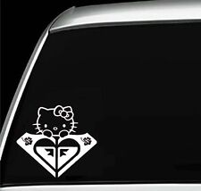 Roxy Girl Hello Kitty Hawaiian Flowers Car Window Laptop Vinyl Decal Sticker