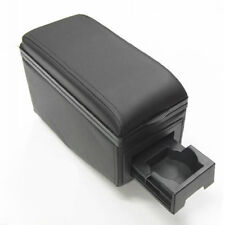 Black Armrest Arm Rest Centre Console Storage Leather Box Cup Holders For Buick