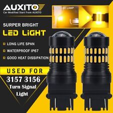 Auxito 2x 3157 3457a 4157 Super Amber Turn Signal Blinker Led Light Bulbs 48h Ea