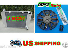 3 Row Gpi Aluminum Radiator Mazda Rx2 Rx3 Rx4 Rx5 69-83 Mt S1 S2 R2345 Fan