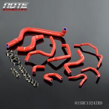 Fit For Honda Accord Cb7 F22a F20a 90-93 Silicone Radiator Heater Hose Kit Red