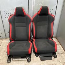 2018-2020 Toyota 86 Trd Front Seat Set Black Red Cloth Manual Non-heated Oem