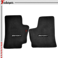 For 94-01 Dodge Ram Black Floor Mat Interior Carpet Nylon Front W White Sport